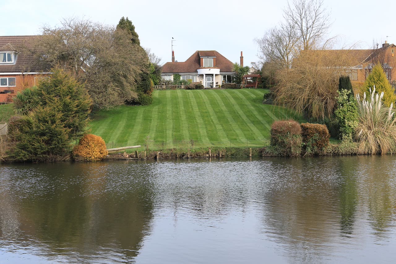 Freshly striped lawn
